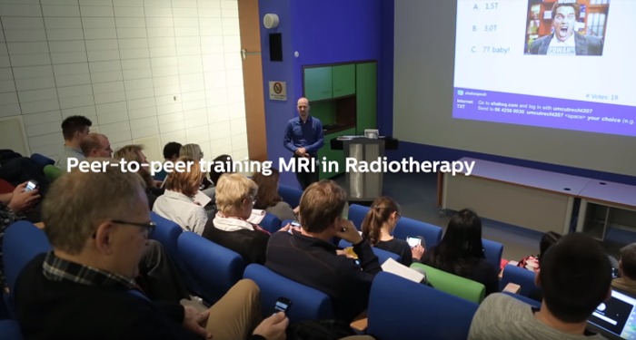 Peer-to-peer training MRI in RT