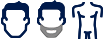 Икона на лице, брада и тяло