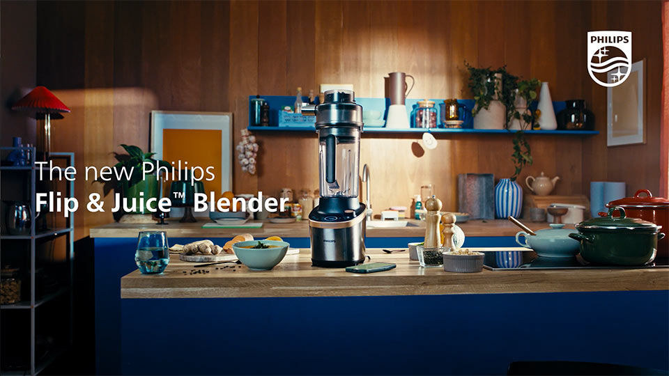 Блендер Philips Flip & Juice в действие – миниатюра на видеоклип, видеоклип за продукта