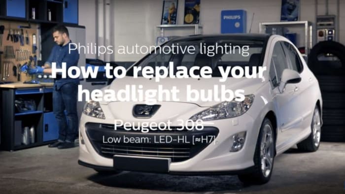 Как да смените крушки за фарове на Peugeot 308