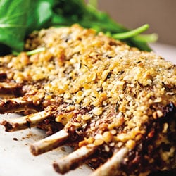 Roasted rack of lamb with a macadamia crust | Philips Chef Recipes