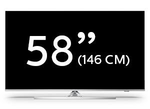 58-инчов 4K UHD LED Android TV от серията с висока производителност на Philips